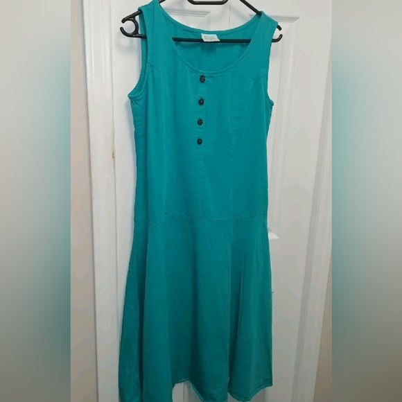 CLICK sleeveless teal dress - Picture 2 of 9